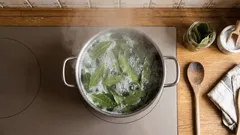 Koka lagerblad med salt hemma: varför det rekommenderas och vad det är bra för